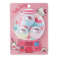 小禮堂 Hello Kitty 扭蛋殼造型塑膠夾子組《3入.粉白》塑膠夾.文具夾.造型夾