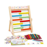 #N_A - 算盤兒童珠心算術幼稚園小學生計算架數數棒加減法啟蒙氏數學教具大號計算架算盤兒童早教珠算架木制寶寶算術