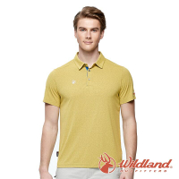 【wildland 荒野】男 POLARTEC雙色抗UV排汗短袖POLO衫『檸檬黃』P1616