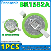 Panasonic 1PCS BR1632A/FAN BR1632A/HAN Button Battery 3V With The Foot Patch Weld Button Battery High Temperature of 125 °