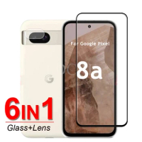 For Google Pixel 8a Glass For Google Pixel 8a Tempered Glass Full Glue Screen Camera Lens Protector Film Google Pixel 8 a Glass