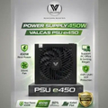 PC Power Cooling E450 Real Power 450W Power Supply 80% Efficiency Flat Cable 120mm Fan