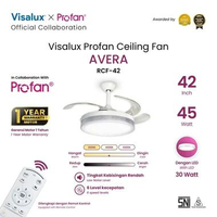 Visalux x Profan - Avera Ceiling Fan 45W 42 Inch with Dimmable LED Light 30W 3000K 4000K 6500K - Kip