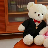 婚紗熊結婚情侶泰迪熊公仔壓床布娃娃一對玩偶訂婚禮物送新人婚房