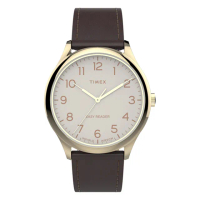 【TIMEX】天美時 Easy Reader系列經典手錶(咖啡x金 TXTW2V28100)