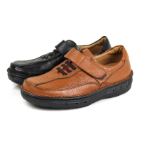 【GREEN PHOENIX 波兒德】男 氣墊鞋 休閒鞋 寬楦 牛皮 全真皮 台灣製(棕色、黑色)