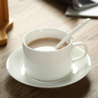 鉑玉 陶瓷咖啡杯套裝白色歐式簡約金邊咖啡杯帶杯碟下午茶茶具