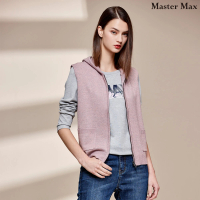 【Master Max】羊毛素面連帽針織拉鍊背心(8328032)