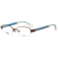 FENDI 純鈦 光學眼鏡(古銅色)FF0145J