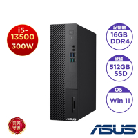 ASUS 華碩 H-S500SE-513500044W 桌上型電腦(i5-13500/16G/512G SSD/SD/300W/Win11 Home)