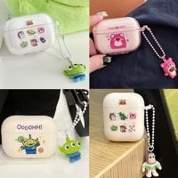 Soft TPU Case For Airpods Pro 2 Silicone Headphone Protective Box for Air Pods 3 1 2 Cover with Pendant Disney Toy Story Lotso
