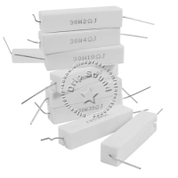 2x 1-5Ohm 20W/30W Cement Resistor High Frequency Insulating Ceramics Shell Resistance For Crossover Accessories