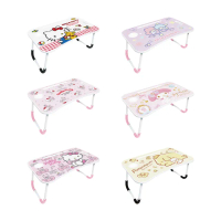 【SONA森那家居】Sanrio 三麗鷗 美樂蒂 凱蒂貓 雙子星 折疊床上桌 萬用折疊桌 床上桌(尺寸:60*40*28cm)