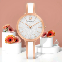 【SWAROVSKI 施華洛世奇】Crystalline Delight 璀璨晶鑽女錶 手錶-32mm(5580541)