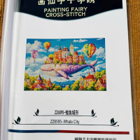 Tranh thêu Fairy: whale city_chỉ Hàn (990K)