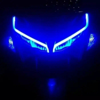 Lampu Alis Motor Aerox 155 V2 2016-2020 Bonus Devil Eyes Variasi Motorcycle Led flexible asli sesua
