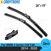 Wiper RHD &amp; LHD Front Wiper Blades For BMW 2 Series F45 F46 216i 218i 220i 225i 225xe 216d 218d 220d 2014 - 2020 26"+19"