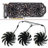 3PCS 75MM 3PIN DC12V PLD08010S12H T128010SM For Gigabyte GV-N970WF3 GV-N970G1 GAMING Graphics Cards AsReplacement Cooling Fans