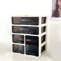 【KOLKO】辦公室桌面抽屜收納整理盒 - 四層(抽屜式收納盒 文具收納盒 化妝品收納盒)