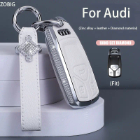 Vỏ Fob Chìa Khóa Da Kim Cương, ZOBIG, Cho Vỏ Chìa Khóa Ô Tô Audi, Có dây chuyền chìa khóa, Thích Hợp