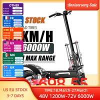 60-85KM/H Electric Scooter 1000-6000W Dual Motor Electric Scooters Adults Foldable E Scooter 100KM Long Range Electric Scooters