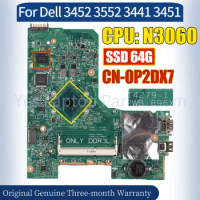 14279-1 For Dell 3452 3552 3441 3451 Laptop Mainboard CN-0P2DX7 SR2KN N3060 SSD 64G 100％ Tested Notebook Motherboard