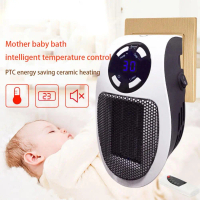 Electric Mini Fan Heater Home Winter Heating Stove (UK Plug Remote Control)