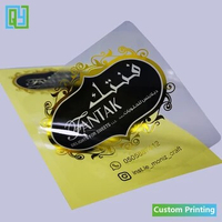 500pcs 100x100mm Manufactory Direct Custom Logo Gold Foil Stamping Metallic Clear Labels Cosmetics Packaging Waterproof Stickers