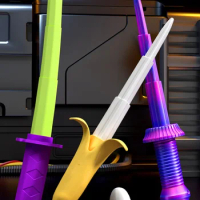 3D Gravity Katanas Sword Banana Shape Retractable Swords Decompression Katana Stress Relief Toy Knife Chindren christmas Gifts