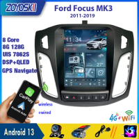 Car Android for Ford Focus MK3 Radio Carplay Multimedia Tesla Screen GPS Navigation Video Player 4G WIFI Mk 3 Salon 2012-2018