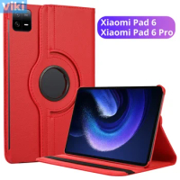 For Xiaomi Pad 6 Case Xiaomi Pad 6 Pro Case Rotating Folio Flip Stand PU Leather Cover for Xiaomi Mi Pad 6 11 inch Tablet Funda