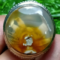 Cincin Batu Akik Natural Kristal Motif Gambar King Crab Kepiting Antik