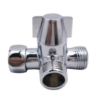 Metal Three-way Water Diverter T-shaped Adapter Shower Diverters Connector Toilet Bidet Water Separator Faucet Splitter