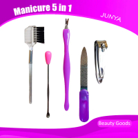 Alat Perawatan Kuku Alis Kuping Set Junya Pinset Peralatan Kecantikan / Junya Beauty Goods 5 In 1 Ma