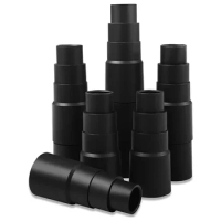 6 Pack Vacuum Cleaner Adapters 4 Layers Black, Hose Adapter Vacuum Cleaner 25 mm to 42 mm, Hose Reducer