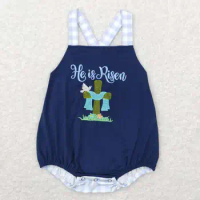 Baby Romper kids clothes girl boutique Easter he is risen short Sleeves jumpsuit One'Pieces newborn baby boy clothes
