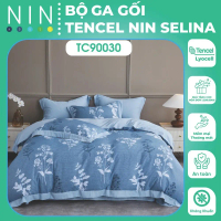 ชุดหมอน Tencel ผ้าไหม, นินซา, Selina, tc9030, ขนาดเต็ม (1M6, 1M8, 2M), ปลอกที่นอนคุณภาพสูง, ไม่รวมผ้