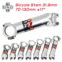UNO mtb Stem 17degree Silver Road Bike Stem Bicycle Accessories Handlebar Stem 31.8 70-130mm Spare Parts for the Bike mtb Parts