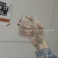 水杯女玻璃杯ins風透明牛奶早餐杯簡約家用創意個性潮流果汁杯子