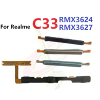 Rikey - สวิตช์เปิด/ปิด ปุ่มปรับระดับเสียงแบบยืดหยุ่นสำหรับ Realme C33 2023 RMX3627 RMX3624