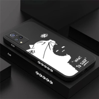 Vivo S16 Pro Liquid Silicon Phone Case For Vivo S10E S9E S7 S6 S5 S1 Pro S15 S16 Pro Cute Cartoon Cat Soft Shockproof Cover