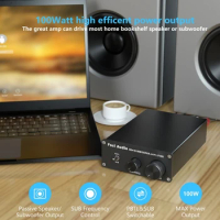 Stereo Receiver Amplifier Mini Integrated Amplifier 100W for Home Outdoor Desktop Speakers Subwoofer Amplifier P9JB