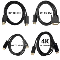 1080P 1.8M DP TO HDMI cable Adapter DP TO VGA cable Adapter DP TO DVI Adapter DP TO DP cable Adapter for PC Laptop HD Projector