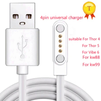 Universal 4pin 7.62mm Smartwatch Y95 KW18 Magnetic Charging Cable Charger for Zeblaze thor 4 Thor 5 VIBE 6 Smart Watch kw88 kw99