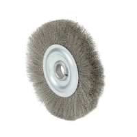 1pc Crimped Stainless Steel Wire Wheel 5 Inch Wheel Brush Bench Grinder Abrasive 16mm Hole Abrasive Tools