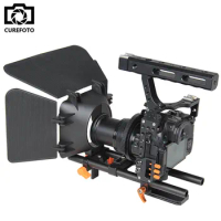 DSLR Camera Rig Handle Video Stabilizer Camera Cage &amp; Follow Focus &amp; Matte Box Kit For Sony A7S A7 A7R A7RII A7SII Panasonic GH4
