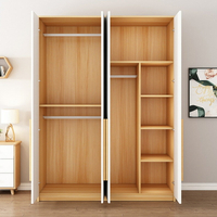 衣櫃簡約實木出租房用簡易家用臥室儲物櫃子組裝可拆卸大衣櫥