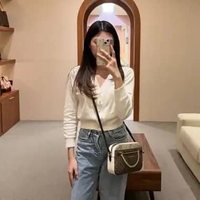 Tas MICHAEL KORS MK MONOGRAM BRONZE SILVER BLACK CHAIN CAMERA BAG 100% ORIGINAL 23X5X15CM