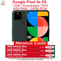 Google Pixel 5a 5G 128GB ROM 6.34" 6GB RAM NFC Octa Core Snapdragon 765G Unlocked Android Original Cell Phone