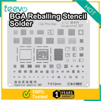 Teevo Kaisi 0.12mm BGA Reballing Stencil Solder Template for iPhone IC CPU (A-14) 12/Pro/Max
